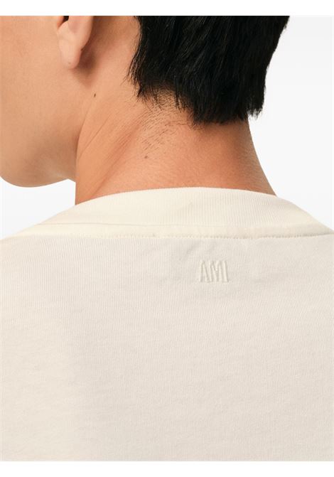 t-shirt adc embrossed uomo bianco crema AMI PARIS | UTS357.726136